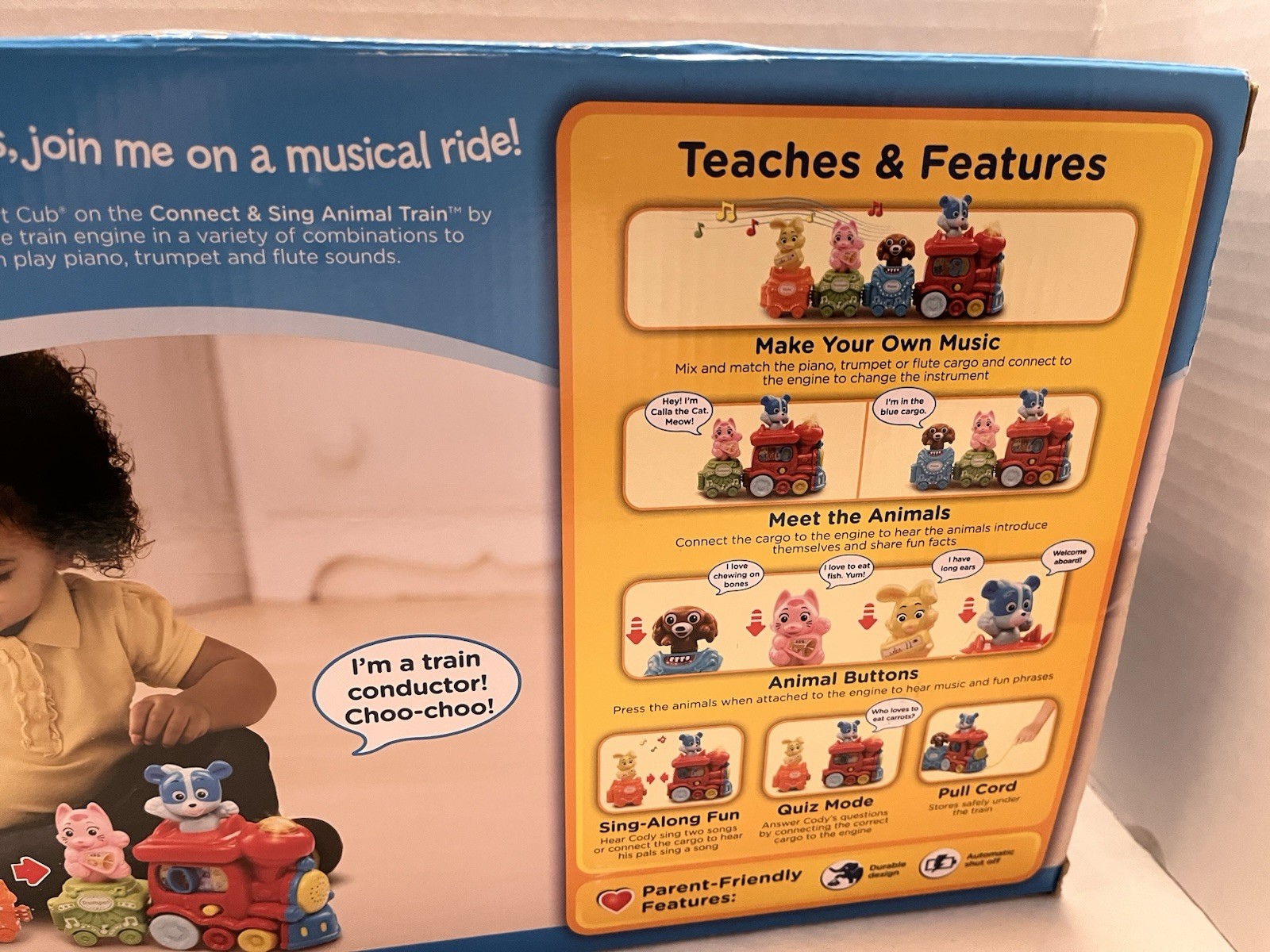 VTECH Connect & Sing Magical Engine Animal Train 100 Songs Sound 1.5-4 Years NEW