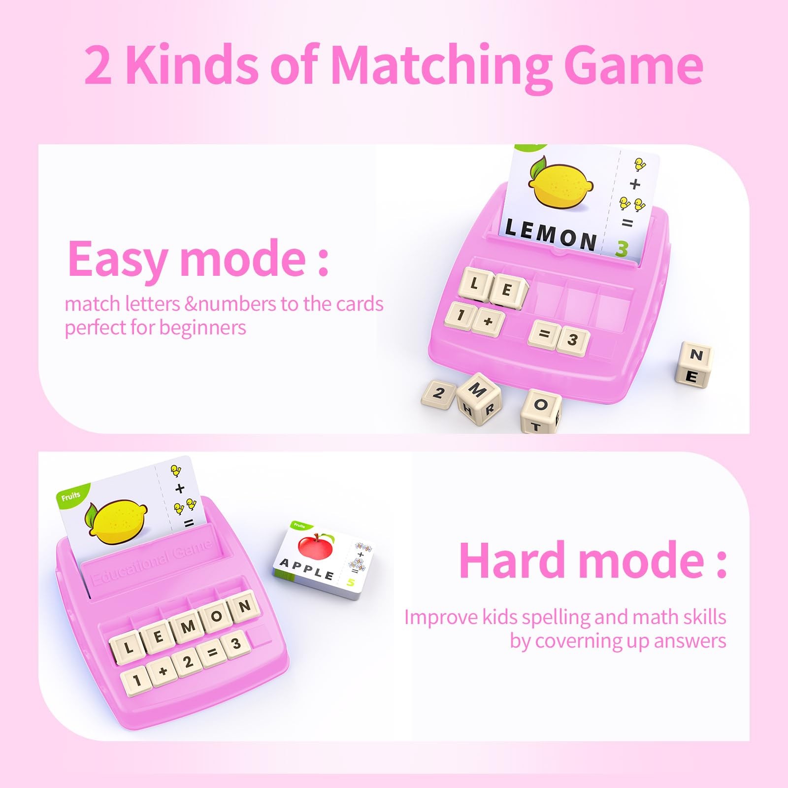 Educational Toys for Ages 3-8, Matching Letter Spelling Game ABC Learning, Le…