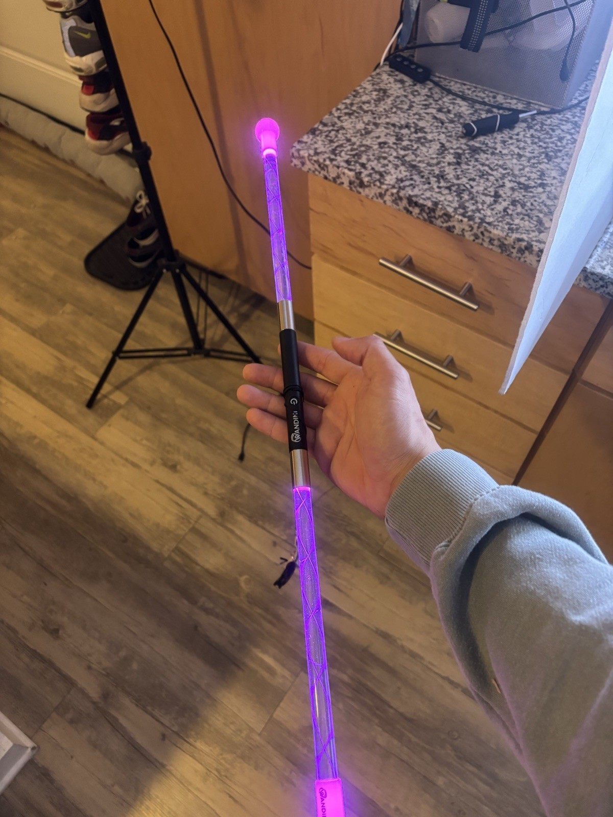 Wandini Glow.0 Magic Wand Collapsible LED Levitation Wand USB Rechargeable USED
