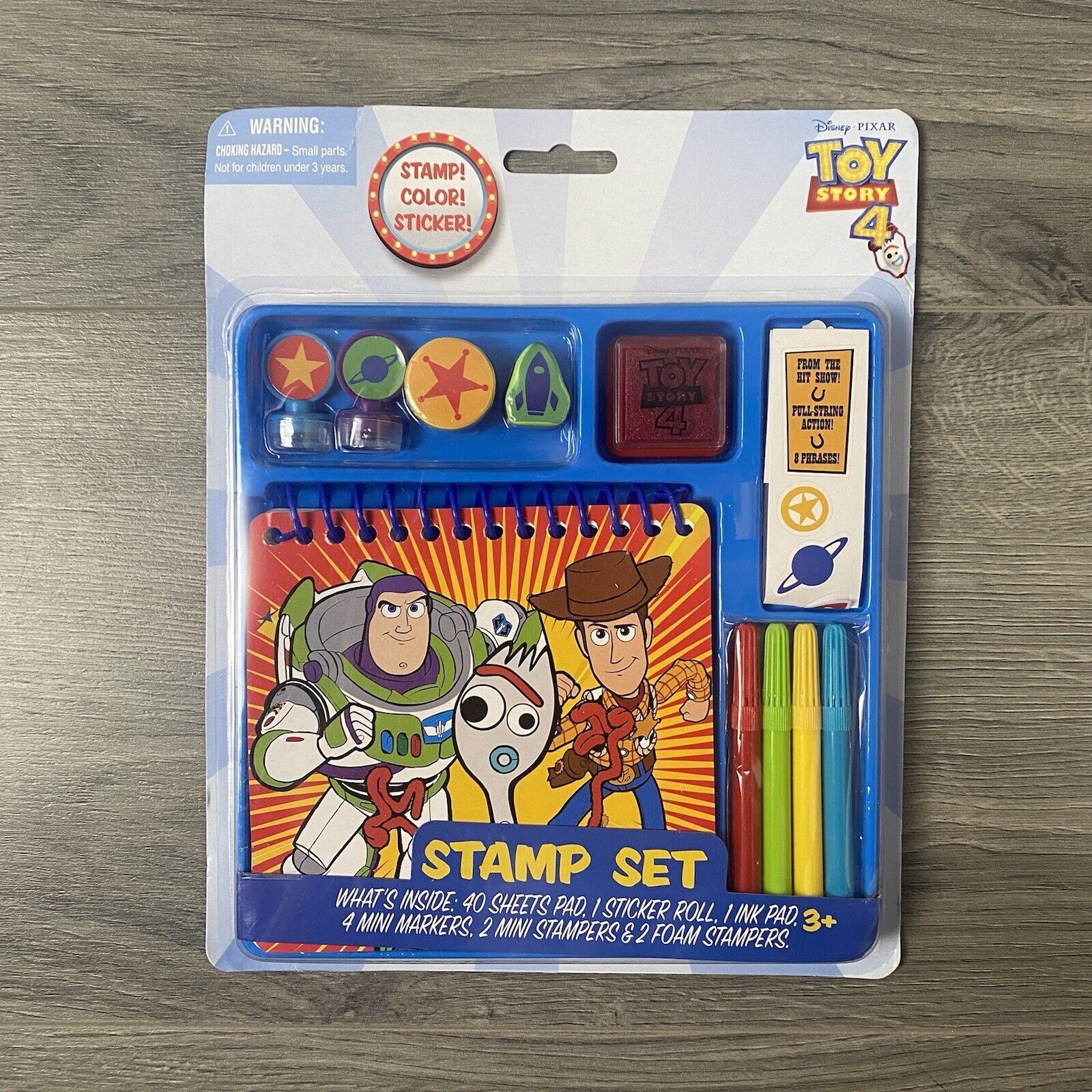 Toy Story 4 Stamp Set New Sealed Children Activity Stickers Stampers Markers