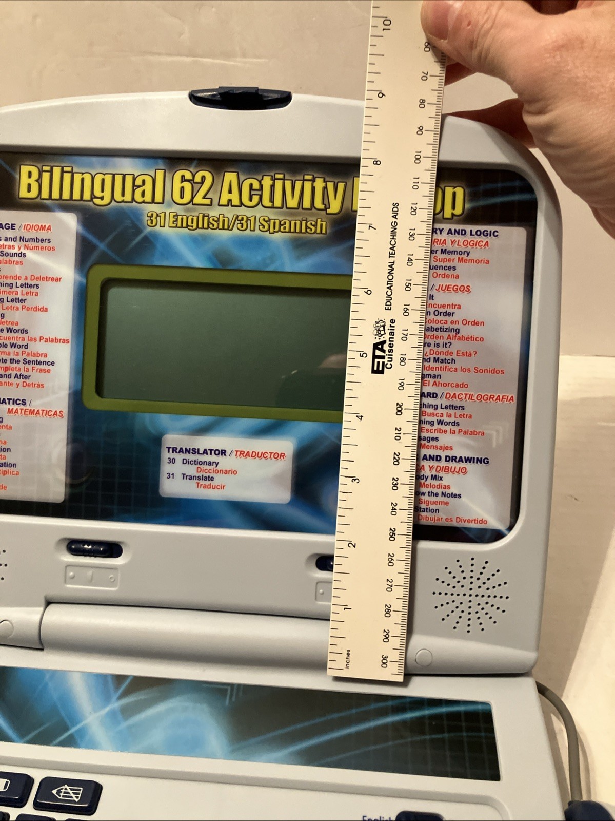 Vintage BILINGUAL 62 ACTIVITY LAPTOP (31 English/31 Spanish) LEARNING TOY Tested