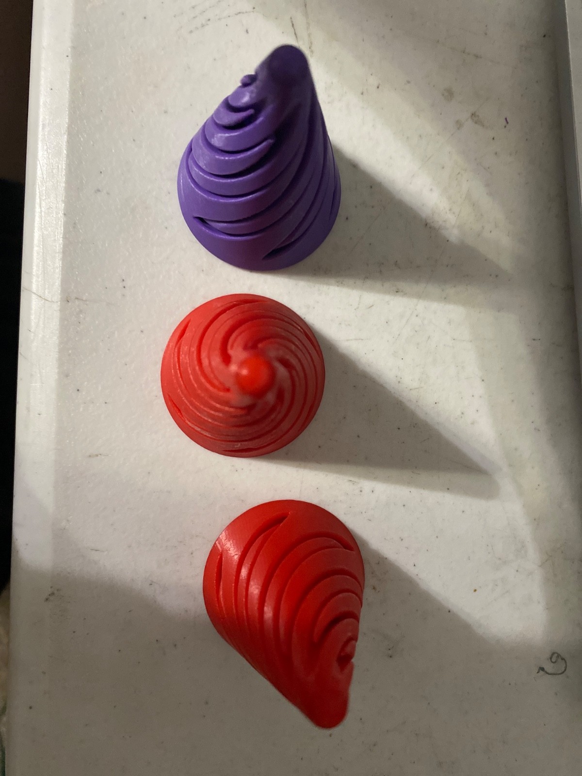 3D Printed Fidget Big 4-5 inches Satisfying Spiral Red or purple