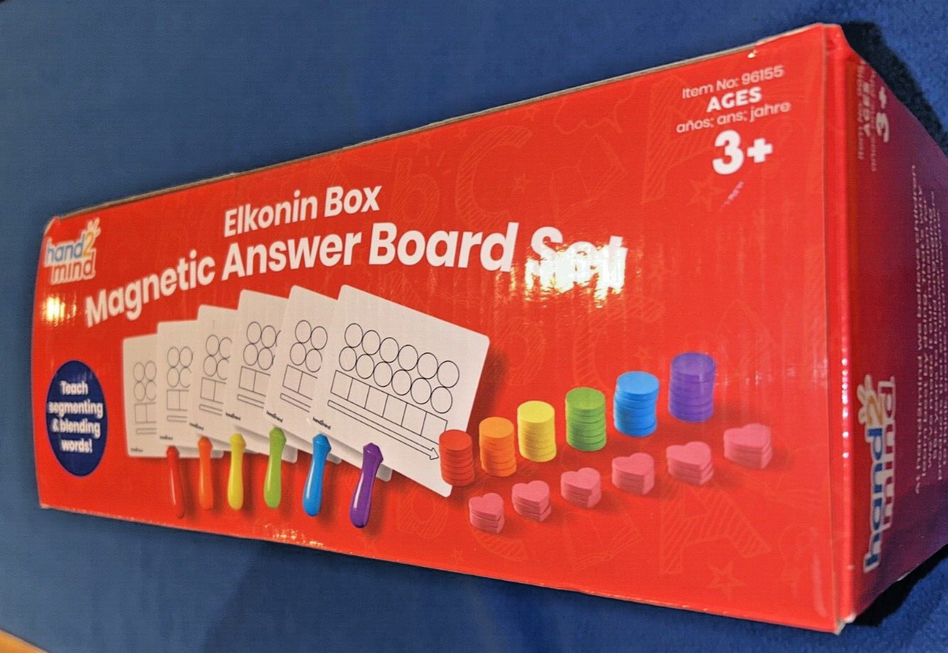 Hand2Mind Elkonin Box Magnetic Answer Board Set Set of 6, 96 pieces No. 96155