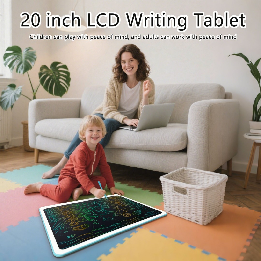 20 Inch Colorful LCD Writing Tablet for Kids Toddler Doodle Drawing Pad