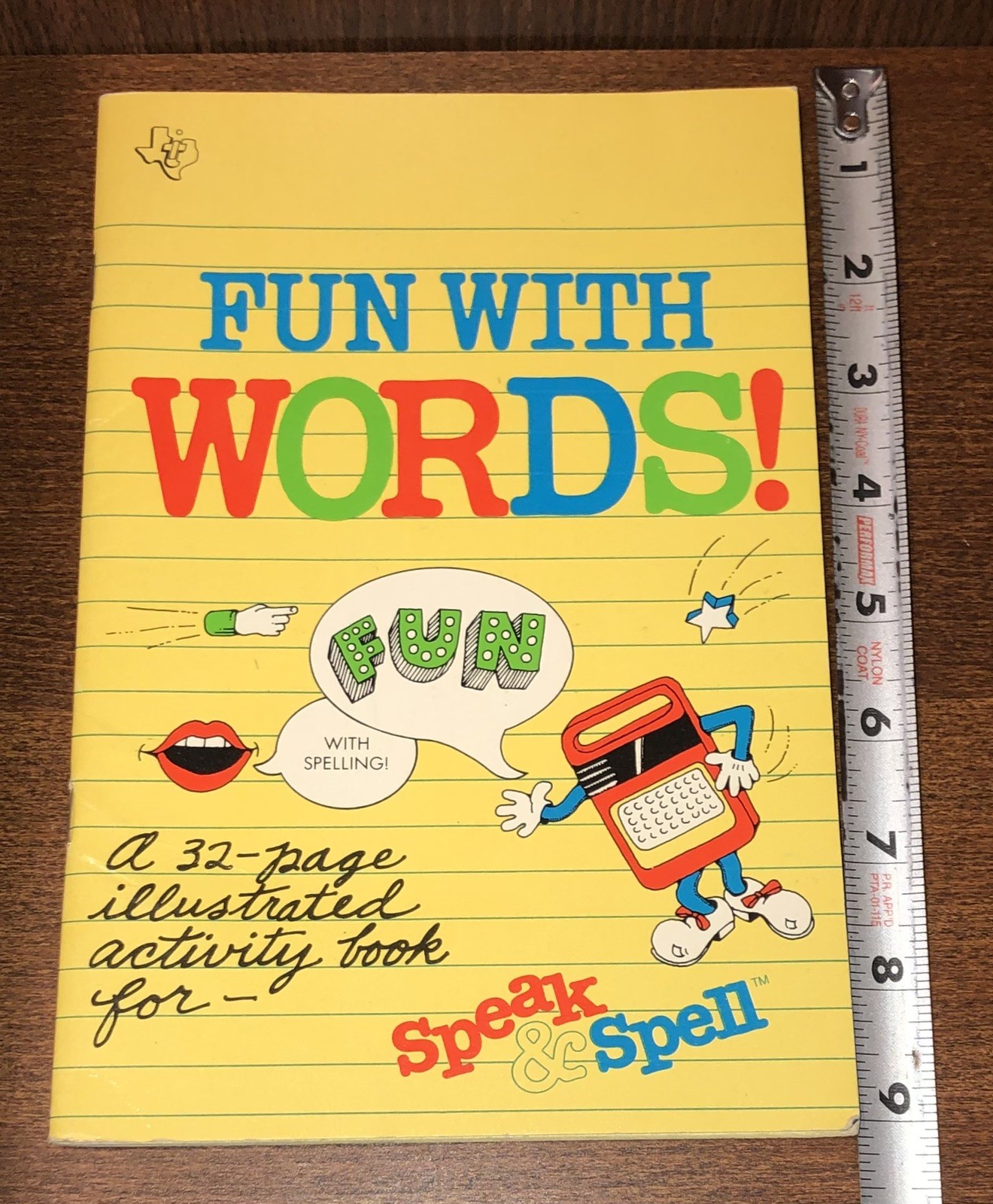 Vintage 1978 Texas Instruments Speak & Spell Tested Working with Activity Book