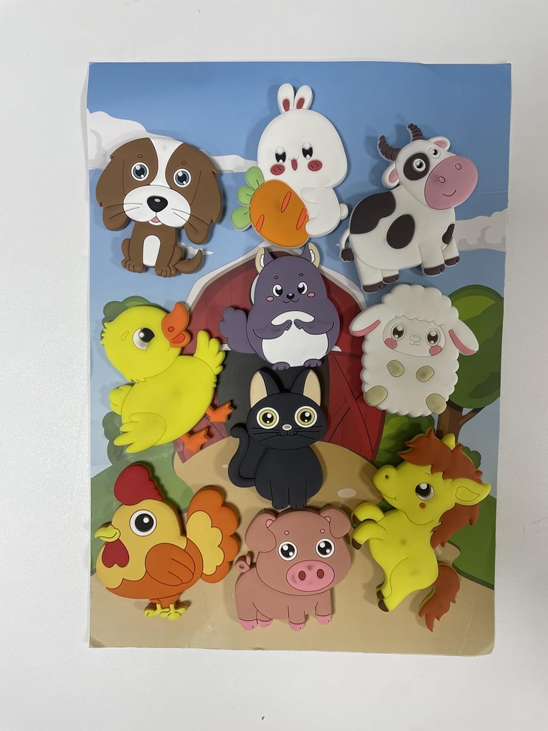 SUPINEEDO Refrigerator Magnets for Kids, Cute Medium, 10 Pcs Farm