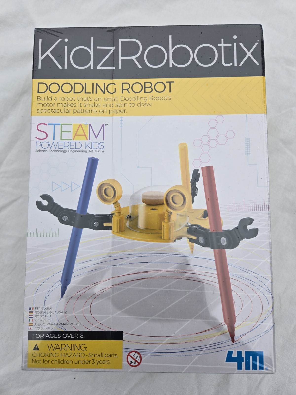 4M KidzRobotix Doodling Robot DIY Science Engineering Robotics Kit New Sealed