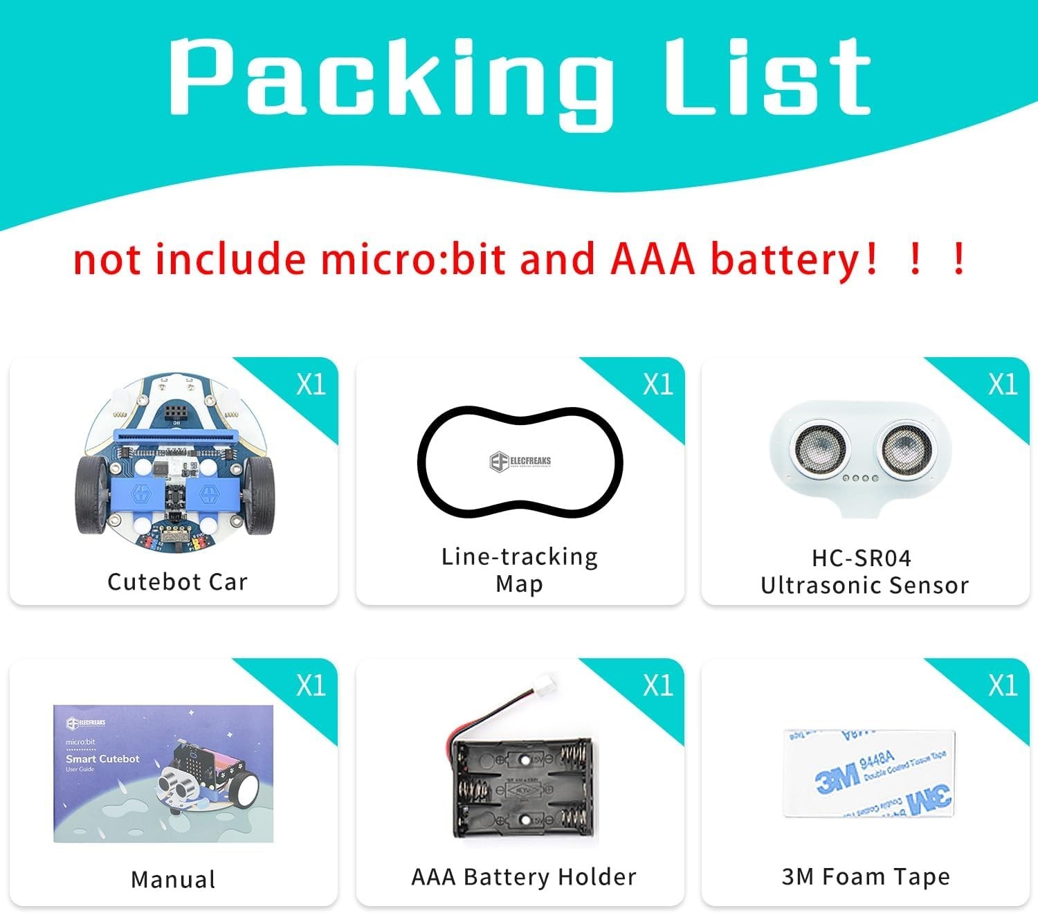 Cutebot Mini Robot Car Kit for BBC Micro:bit V2/V1