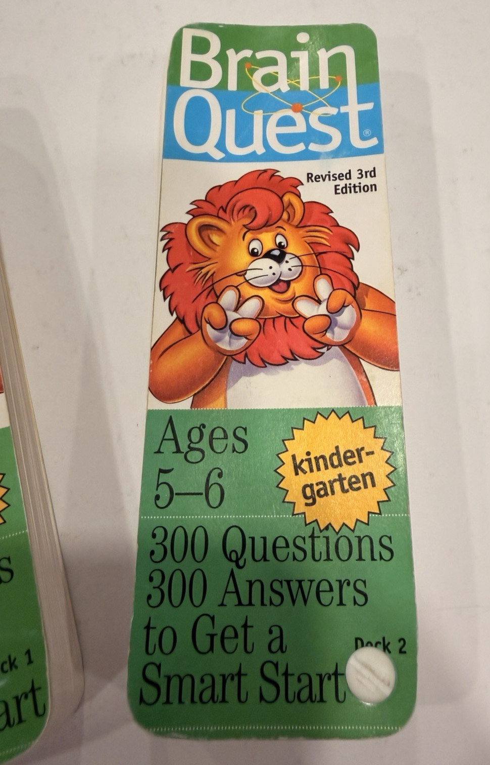 Brain Quest Kindergarten Revised 3rd Edition Decks 1 & 2 Ages 5-6 300 Questions