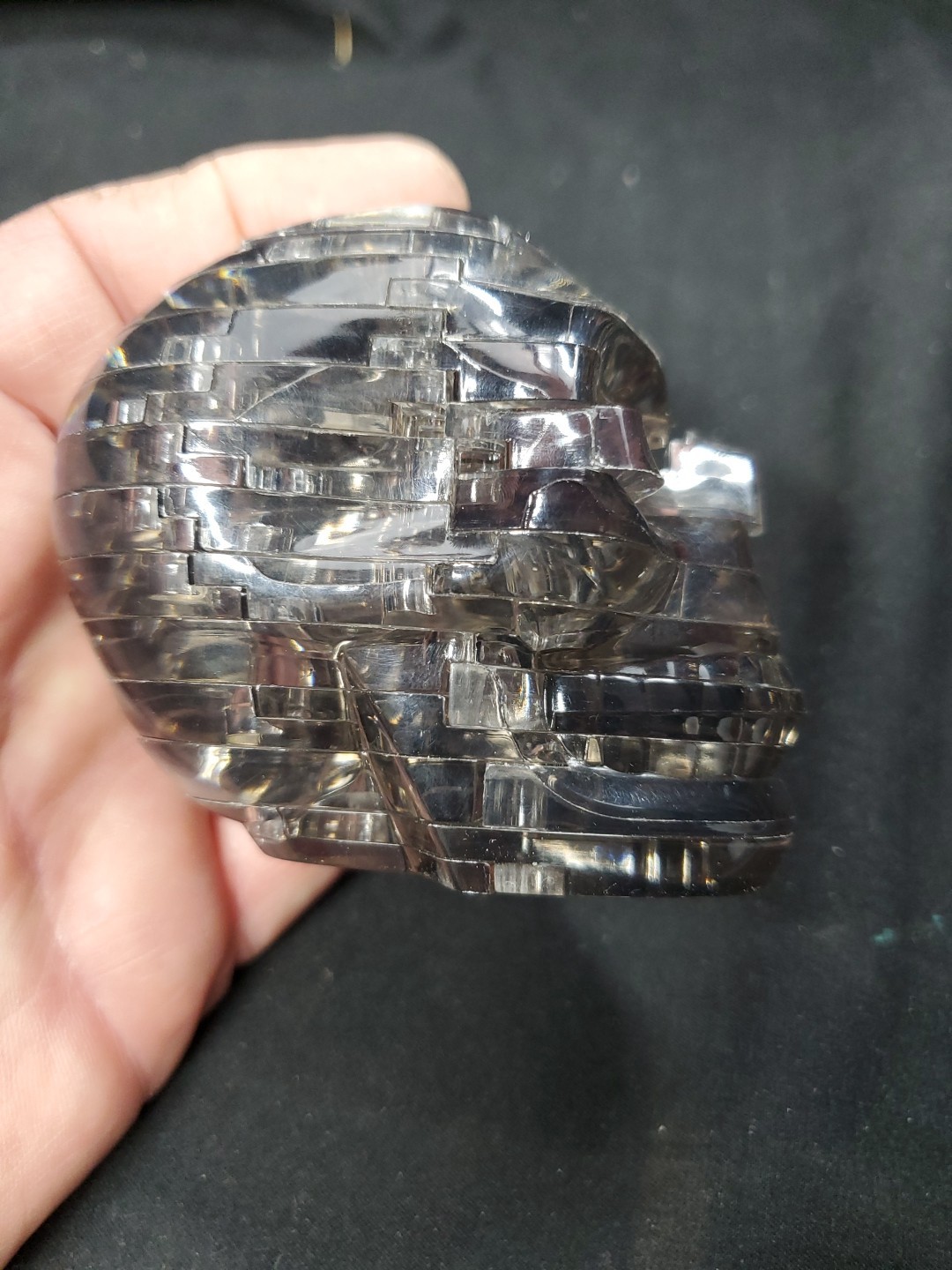 3D Crystal Blocks Human Skull Halloween Puzzle Plastic Model Toy Gift