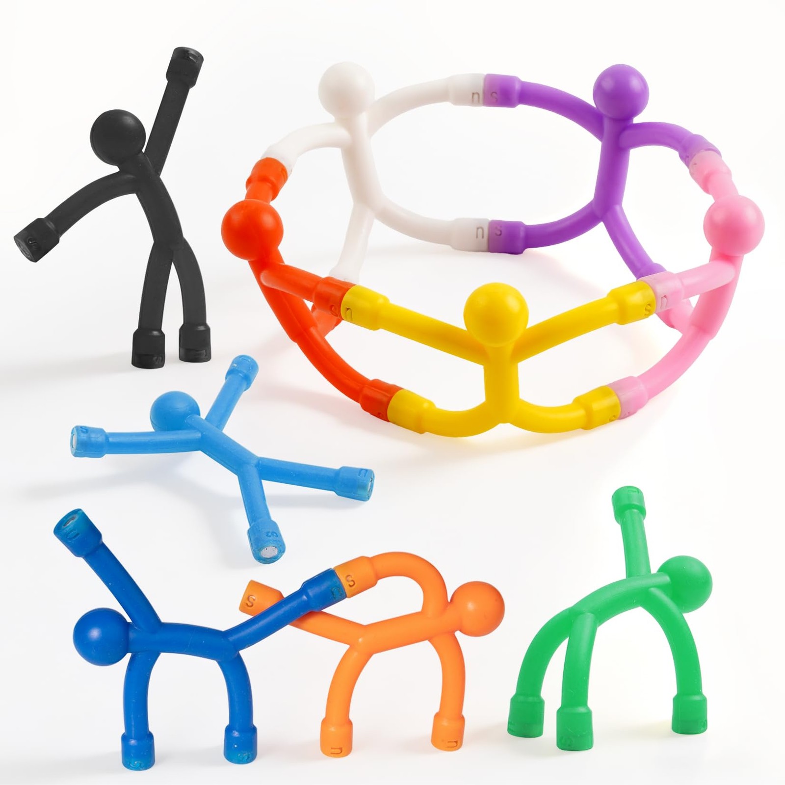 Nice Magnets 10PC Magnetic People, Push Pins, Colorful Small, Opaque