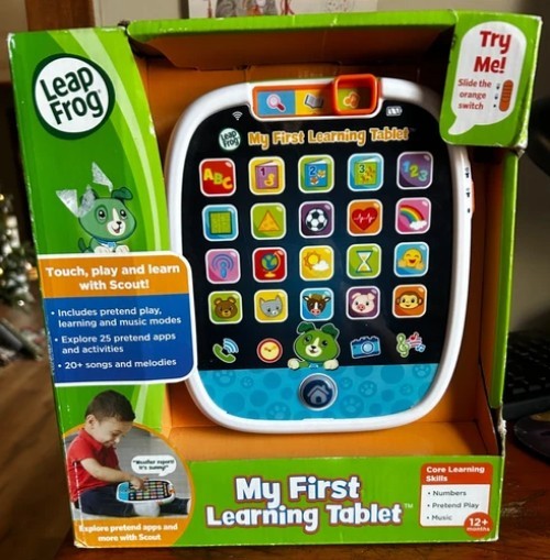 Leap Frog My First Learning Tablet Scout Ages 12M + Numbers Play Music Light Up
