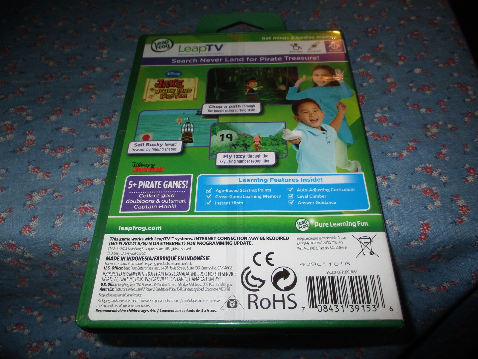 ksm. NIP Leap Frog LeapTV Jake Never Land Pirates 3-5 Years Pre-K – Kindegarten