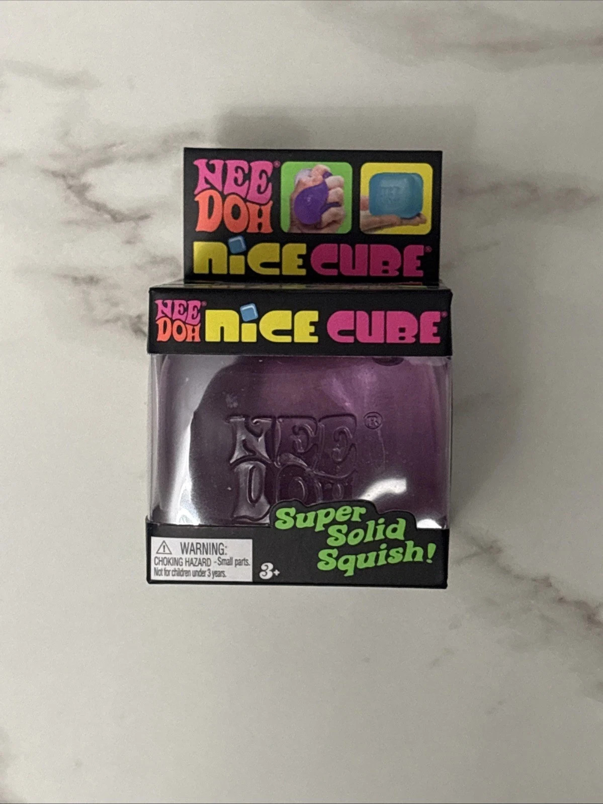 Nice Cube NeeDoh Purple Ice Super Solid Squish Authentic NEW