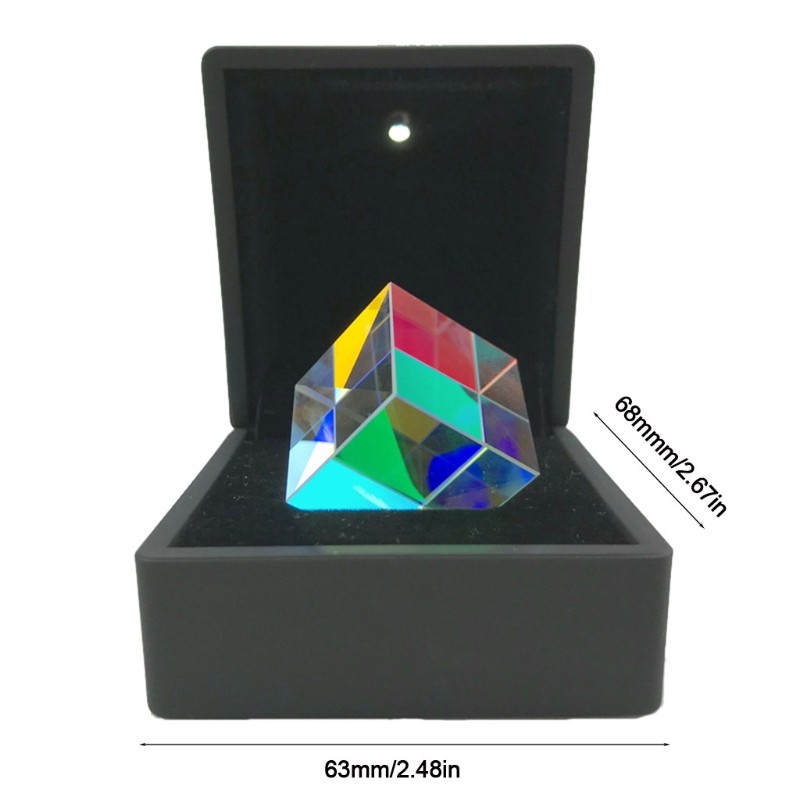 6-sided Light Cube With Light Box Color Prism Square Prism Optical Glass Lens