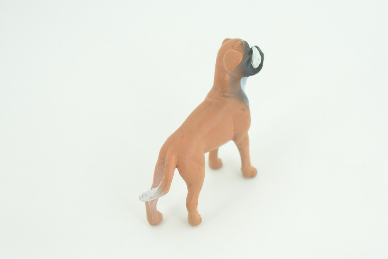 Boxer Dog Toy, Realistic Hand Painted Rubber Model 2 1/2 Inches CH916 BB204