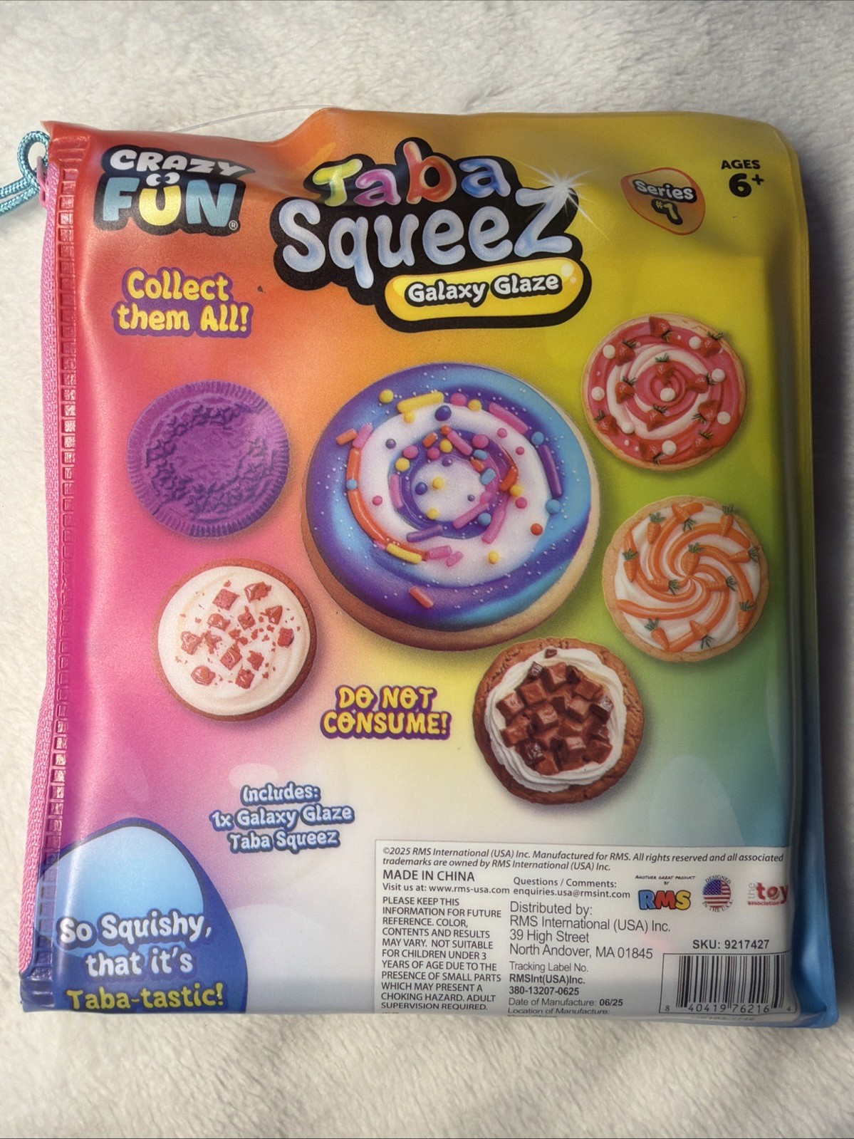 Crazy Fun Taba Squeez Series 1 Galaxy Glaze Cookie Squishy Toy Sensory Fidget