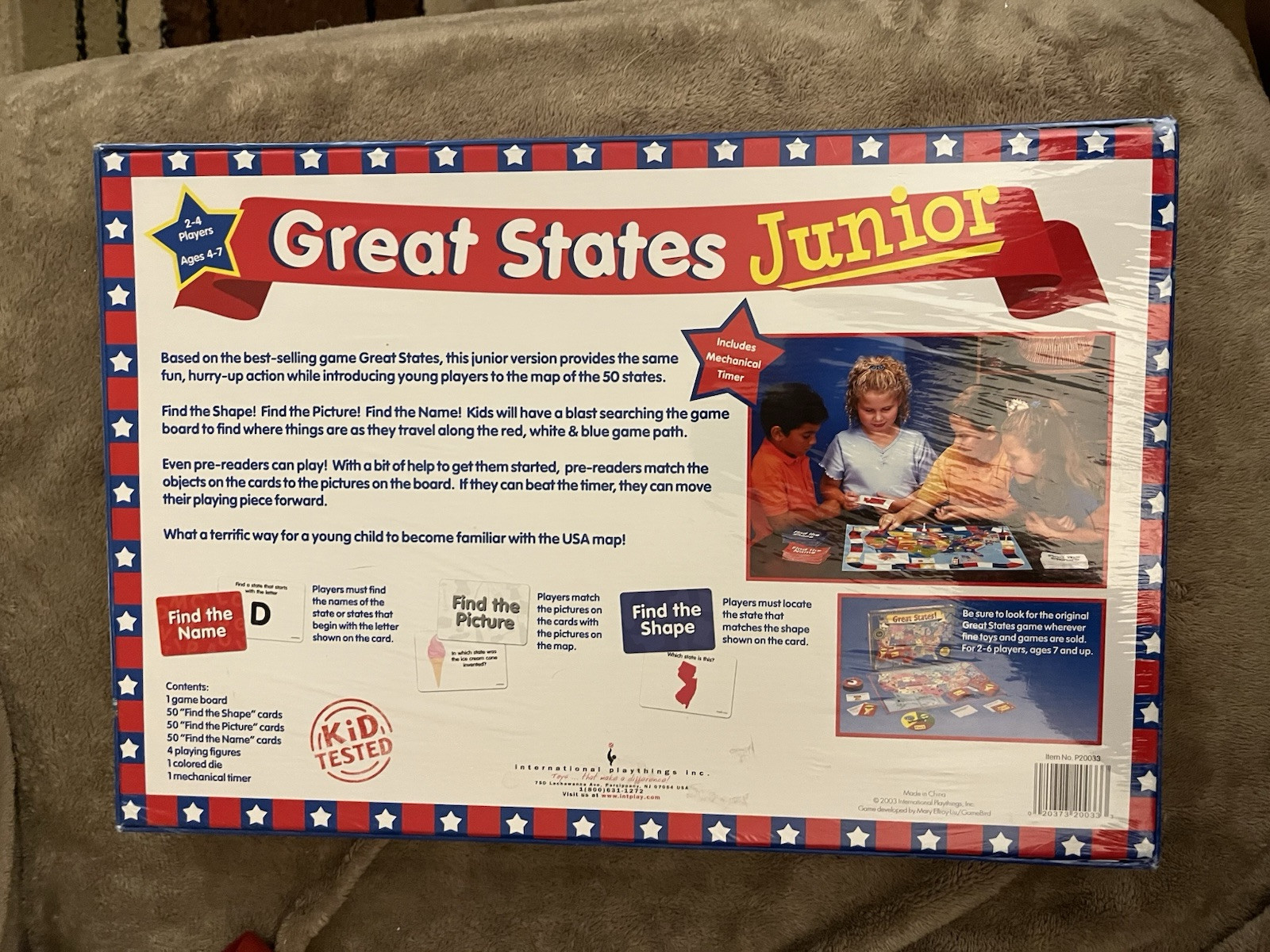 NEW Great States Junior United States Learning Game Ages 4-7