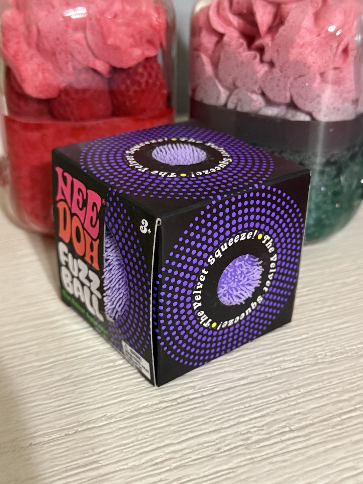 NEW Purple Needoh FUZZ BALL Nee Doh Squishy Fuzzball AUTHENTIC US Squeeze Squish