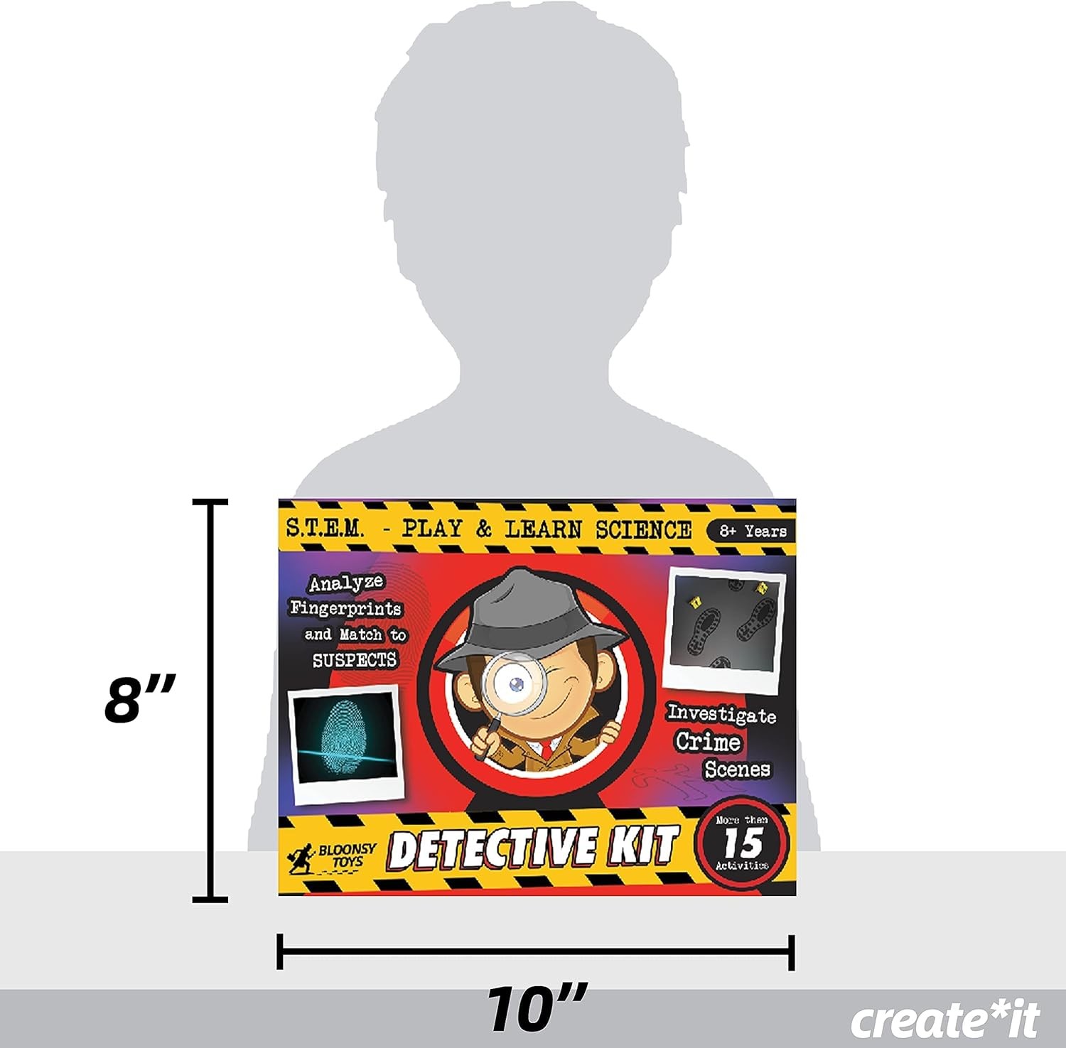 BLOONSY Spy Kit for Kids Detective Fingerprint Toys for 6 7 8 9 10 11 12 Year Ol