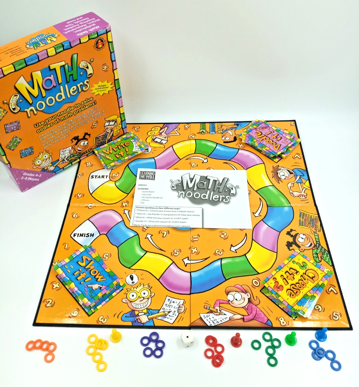 Math Noodlers Game, Grades 4-5 by Edupress- INCOMPLETE / MISSING Parts / Pieces