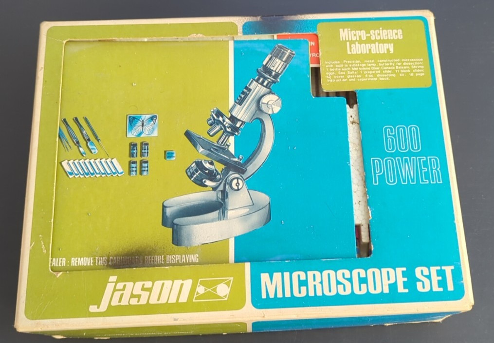 VINTAGE Jason/Empire 750 Power Zoom Microscope Set, 1971, Made in Japan