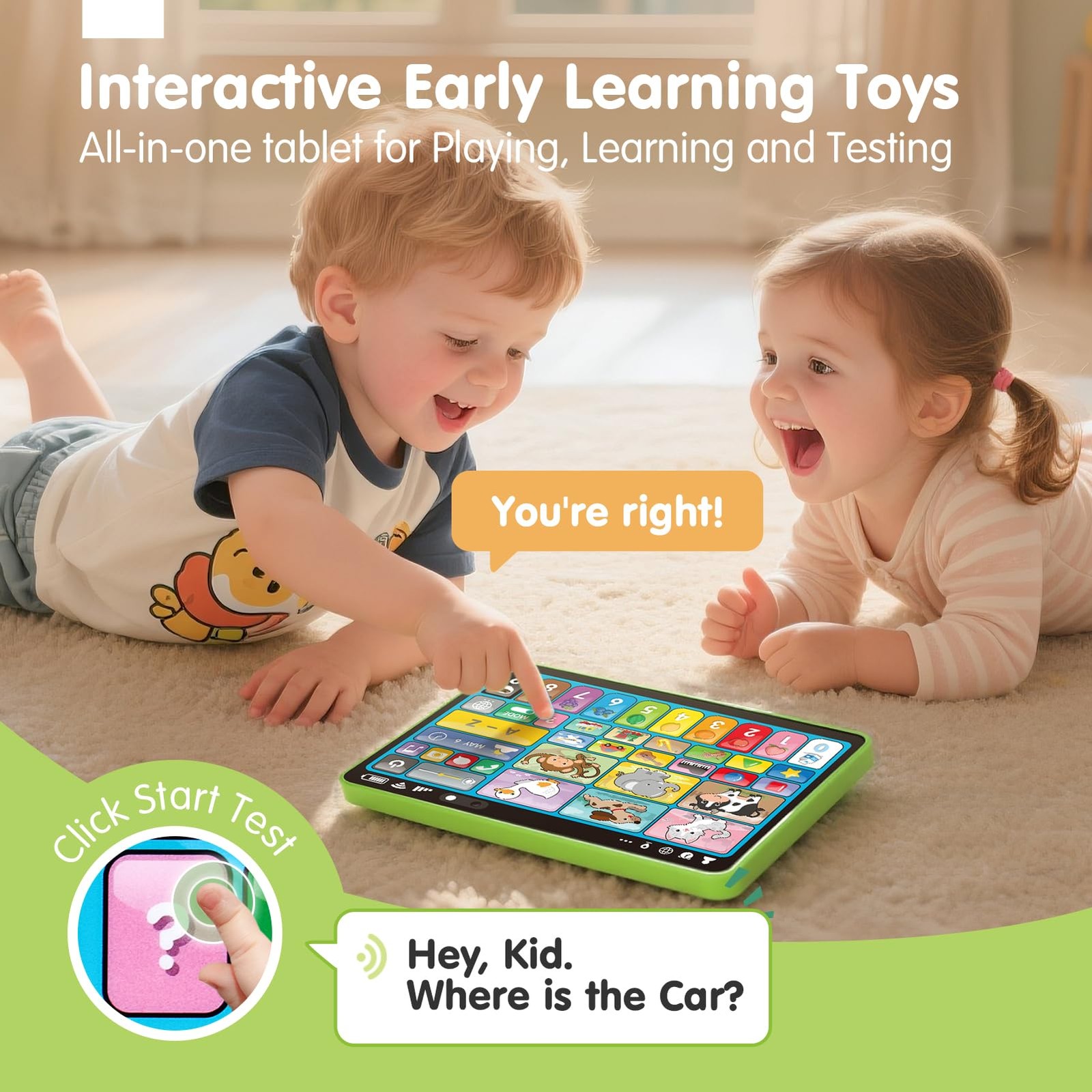 Educational Tablet Learning Pad Electronic Interactive Toy for Kids Toddlers