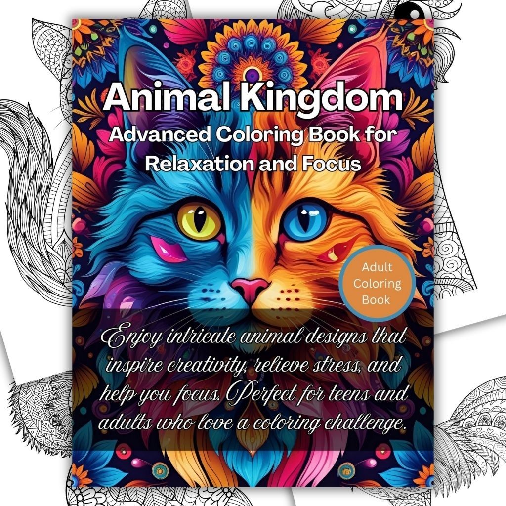 Animal Kingdom – Advanced Coloring Book for Relaxation and Focus | Printable