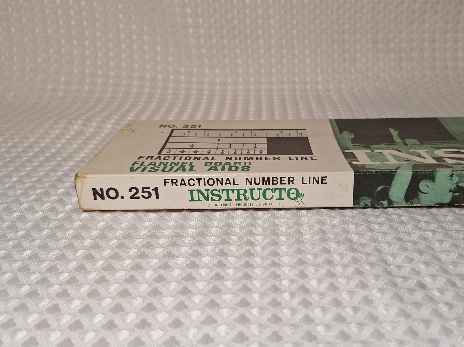 Vintage 1967 INSTRUCTO Flannel Board Visual Aids Fractional Number Line Felt 251