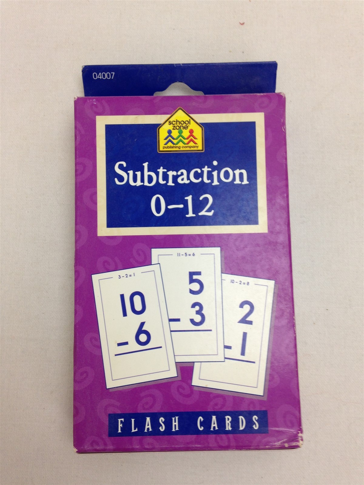 School Zone Subtraction 0-12 Flash Cards Ages 6 and Up 1st Grade 2nd Math Game