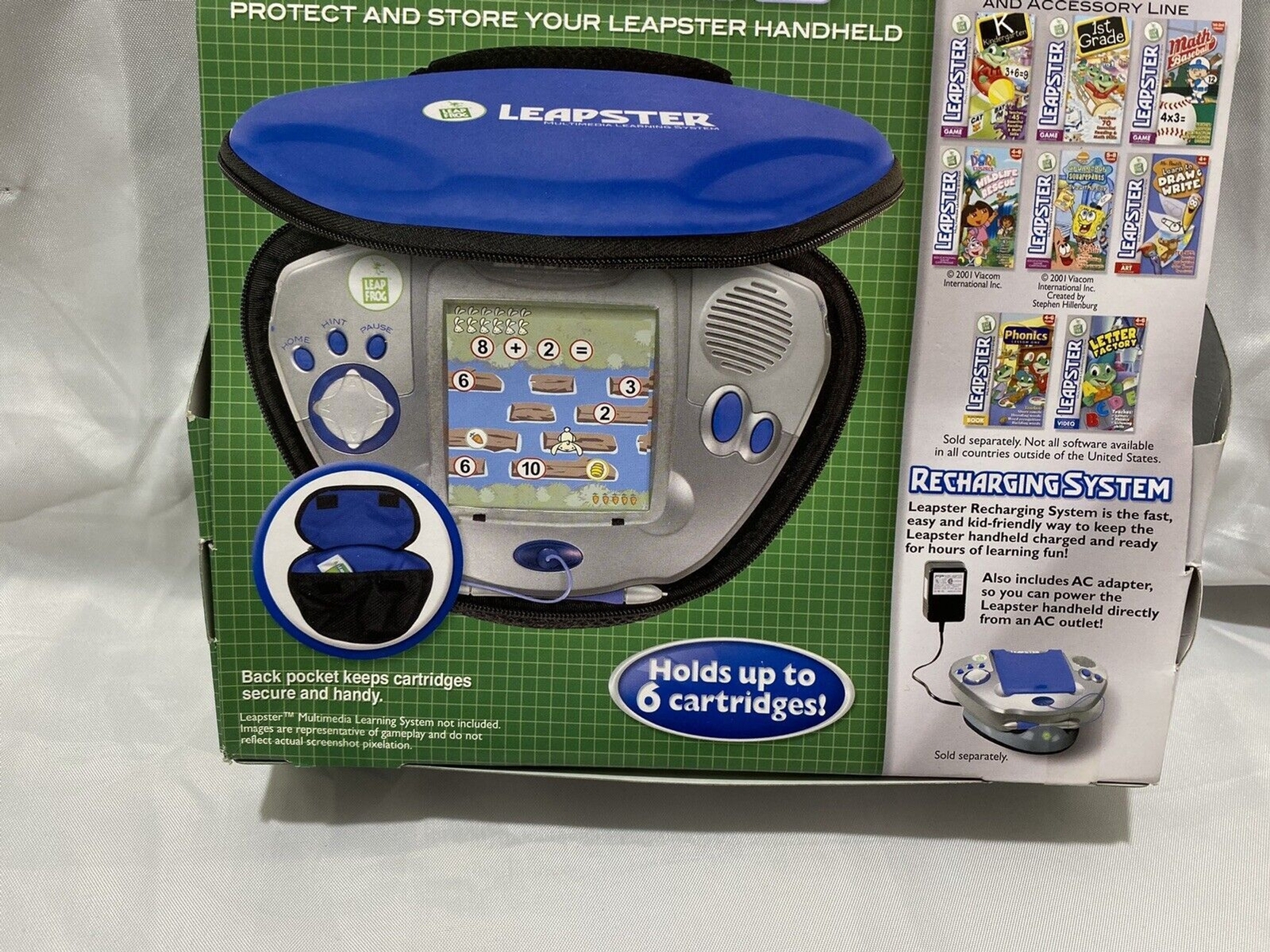 Leap Frog Leapster Carrying Case Boys Blue Ages 4 to 8 Zip Enclosure