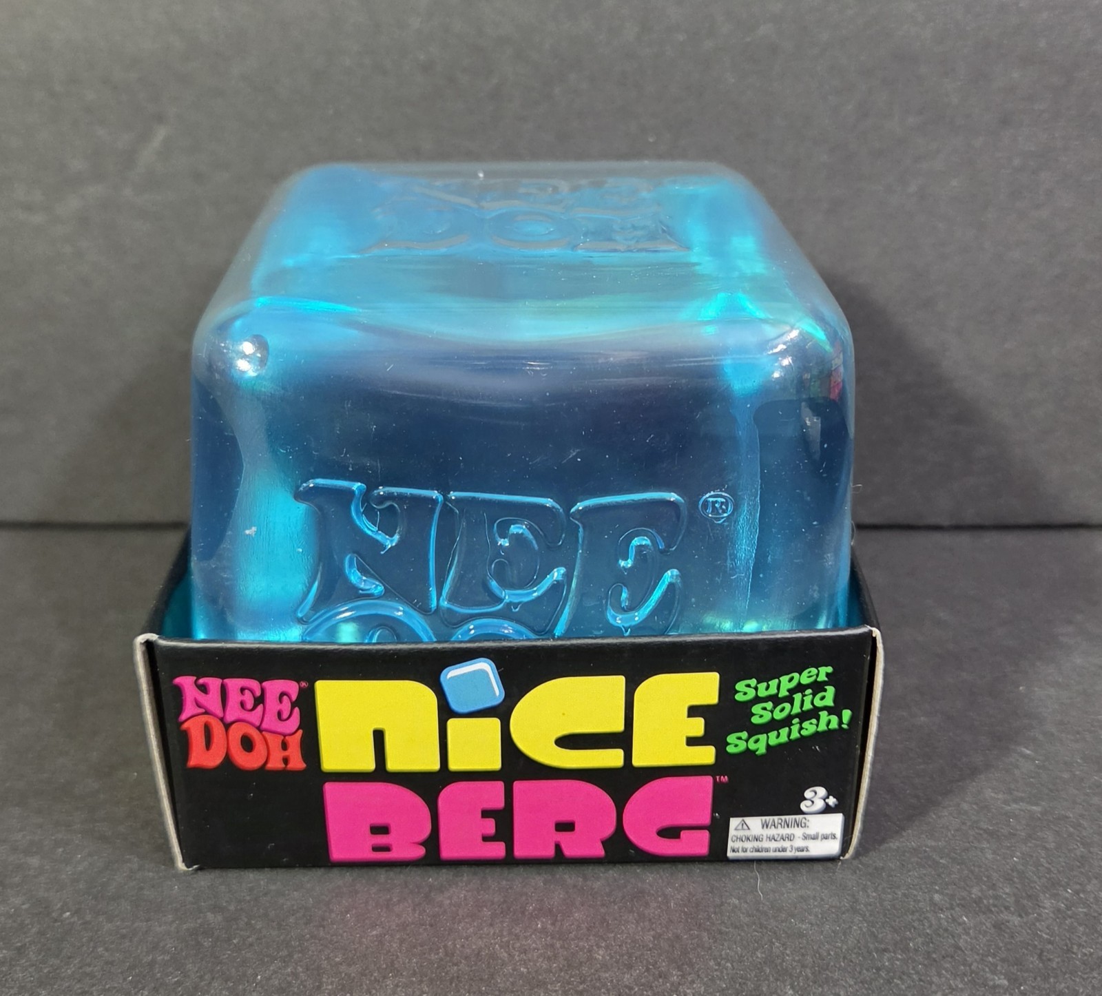 NeeDoh Nice Berg Blue XL Giant Nee Doh Niceberg Squishy Cube Ice, Blue