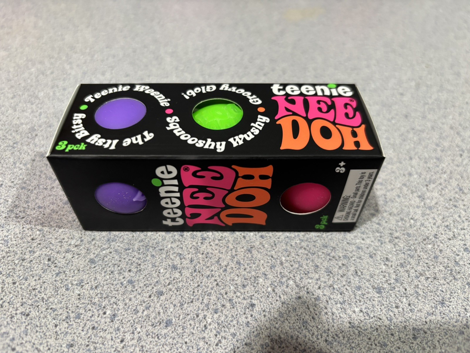 Needoh Teenie Groovy Glob 3 Pack — Purple Pink Green 100% Seller Feedback