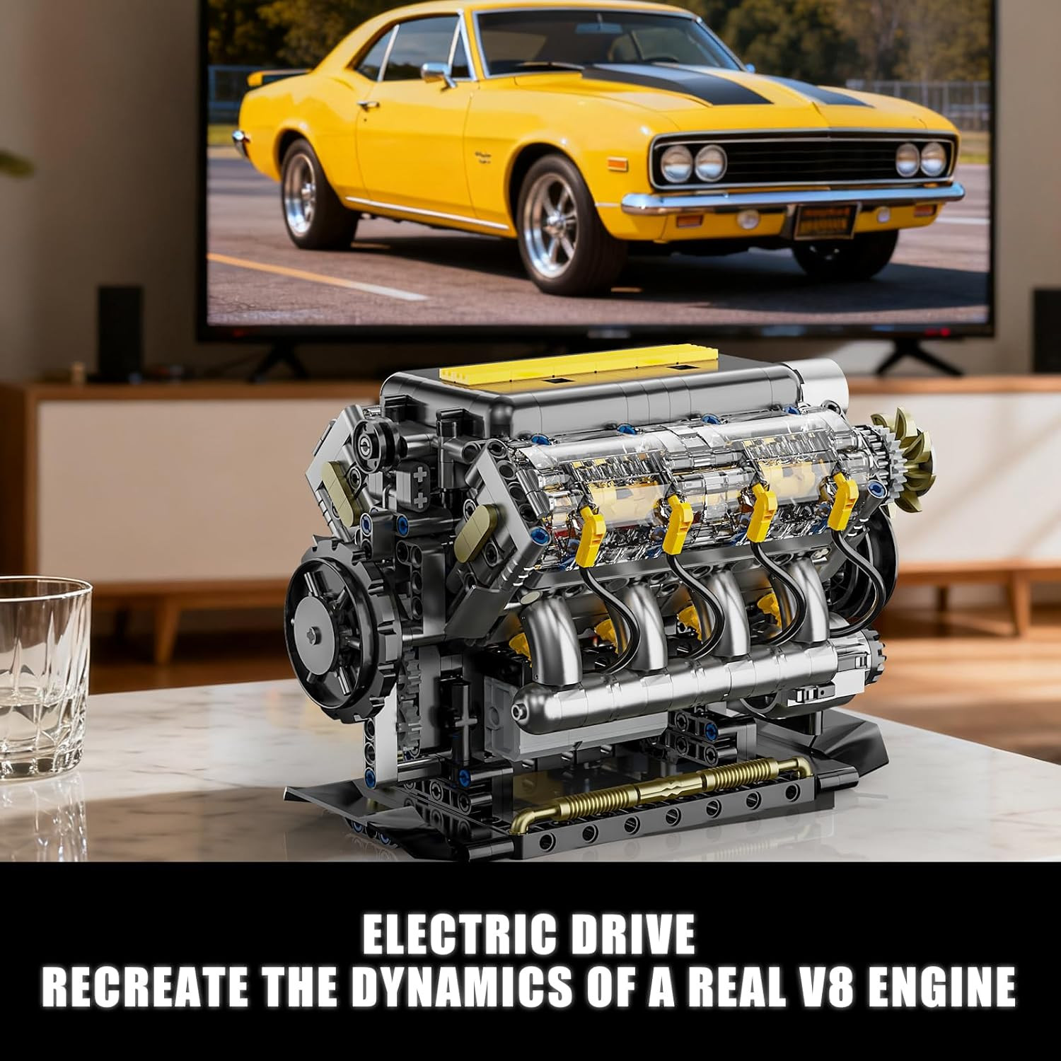 STEM V8 Engine Model Kit – 905 PCS Educational Toy for Teens & Adults
