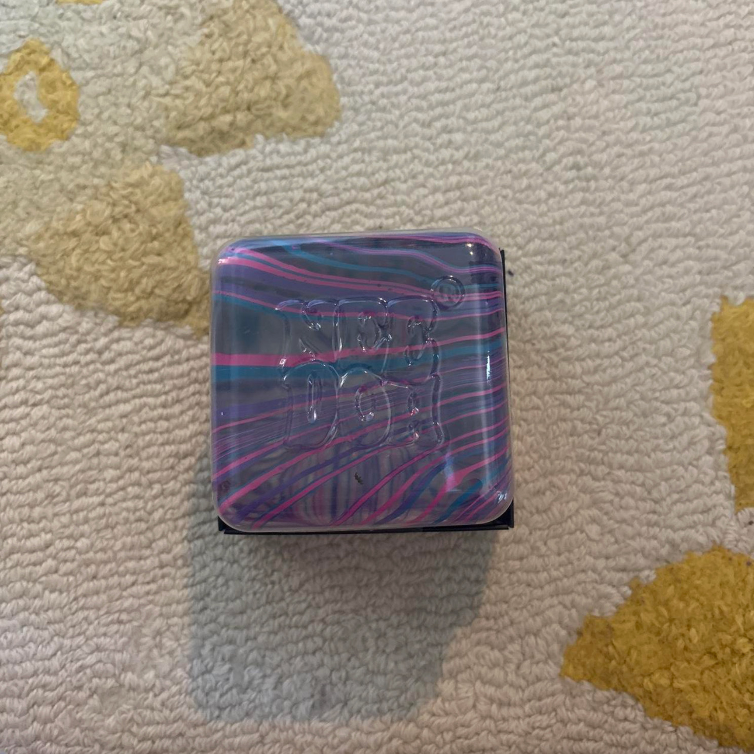 NeeDoh Nice Berg Swirl XL Giant Nee Doh Cube Squishy Sensory Purple Pink Blue