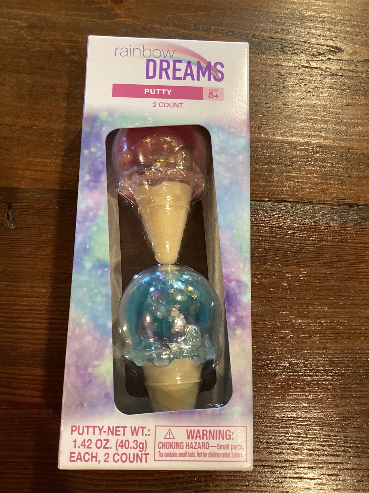 Rainbow Dreams – Putty (2 count) Ice Cream Cones – Ages 3+ NEW – Sealed