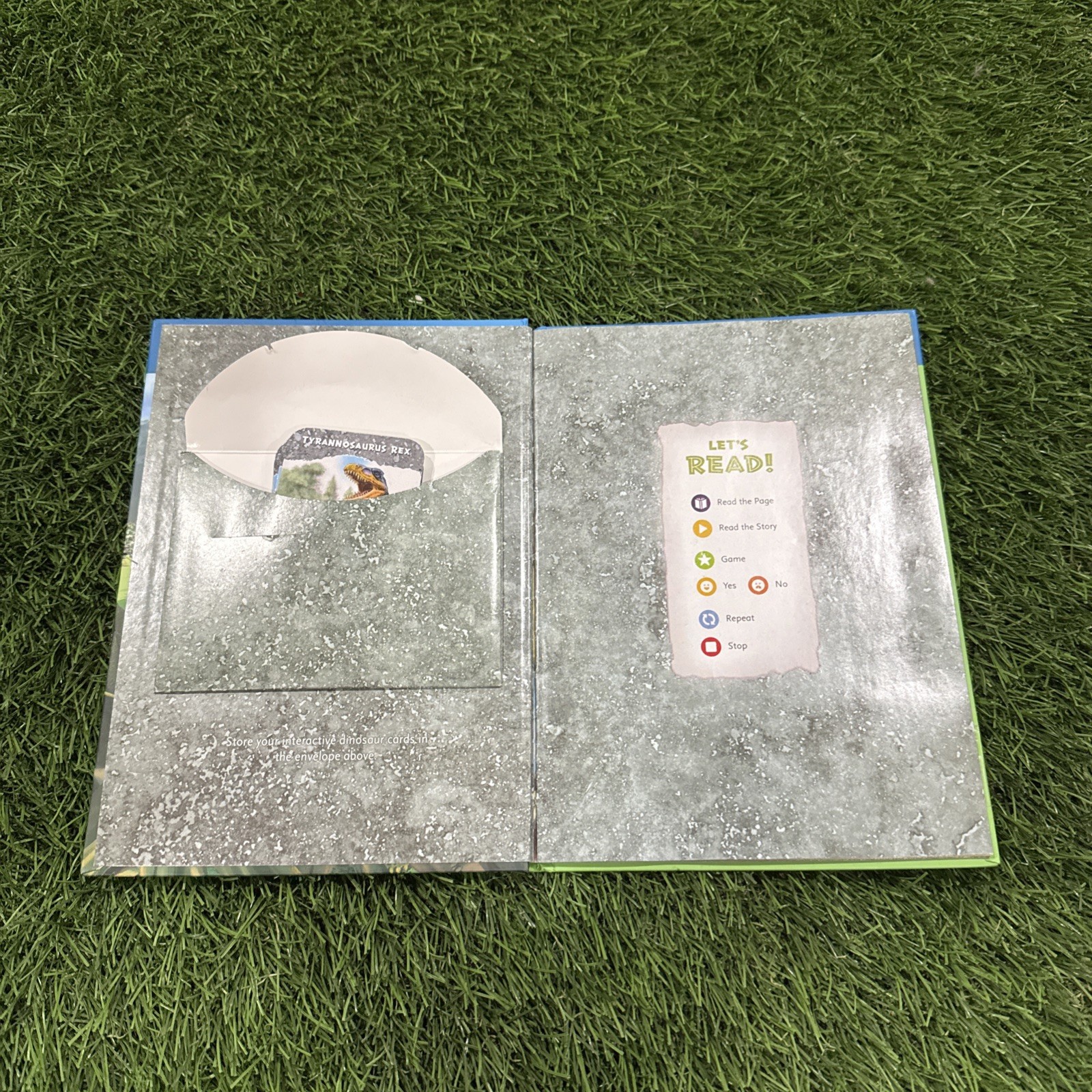 LeapFrog Tag, LeapReader book — LEAP AND THE LOST DINOSAUR 🦖 with 10 cards
