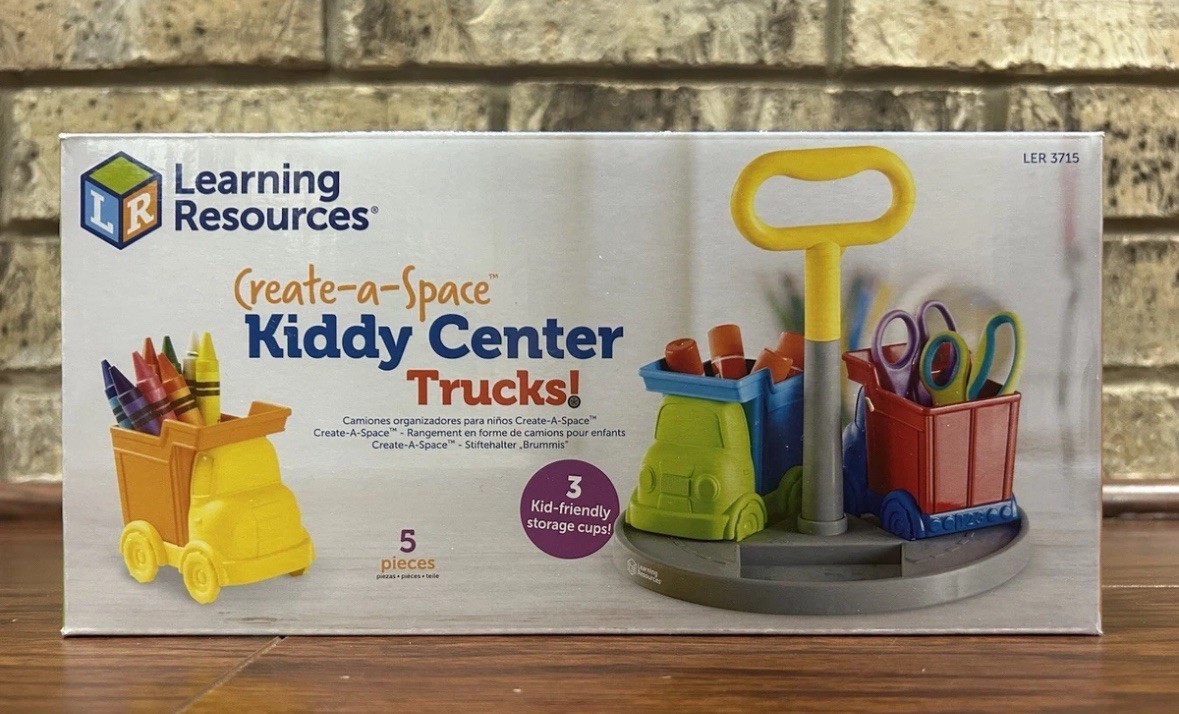Learning Resources Create-a-Space Kiddy Center Trucks – Arts and Craft Organizer