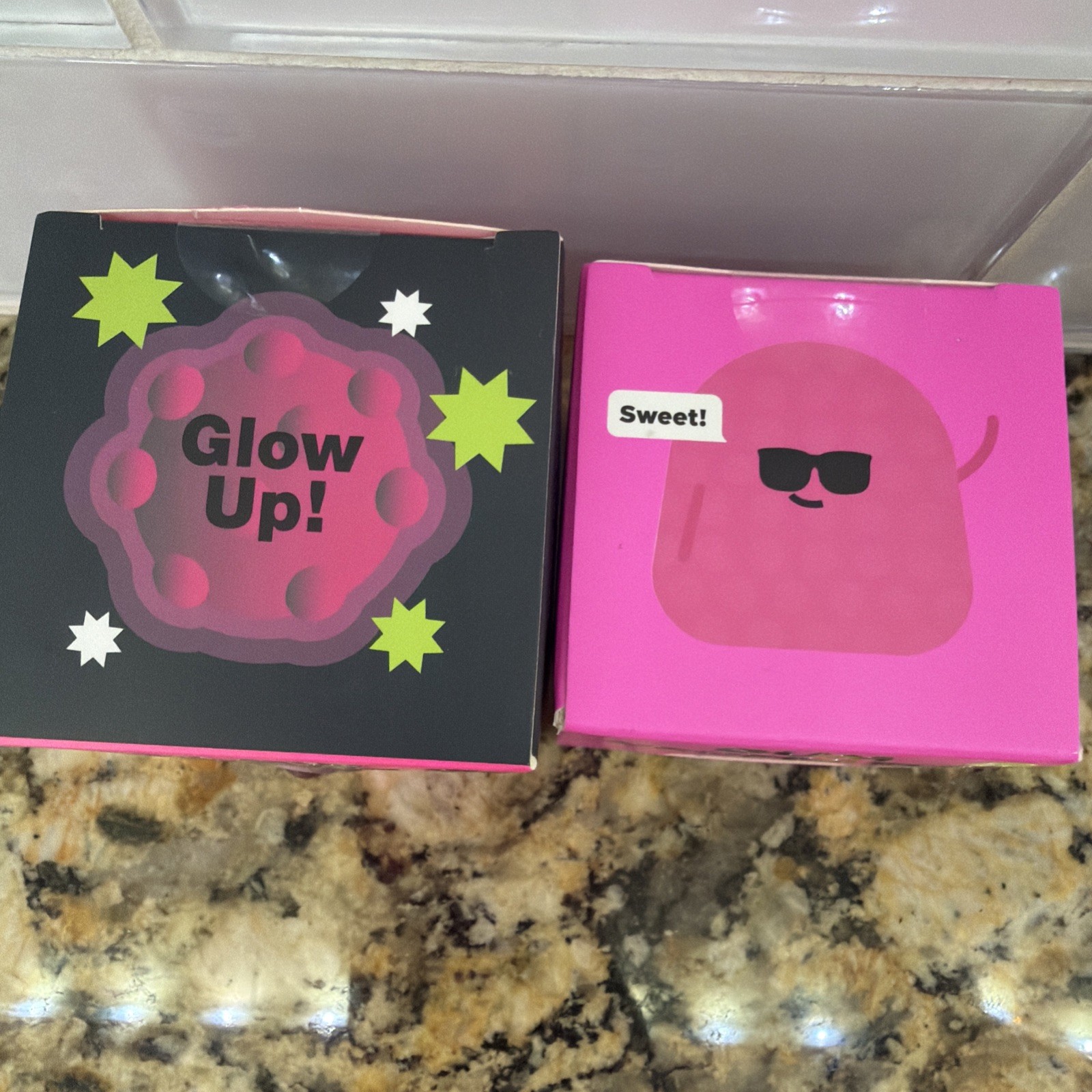 J’ADORE PINK SQUISHY SET OF 2 – 1 gum droppable AND 1 glow squish brand new