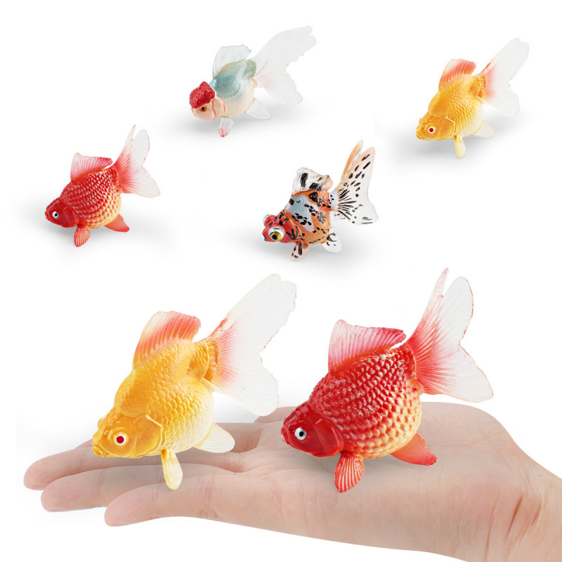 6PCS Simulation Goldfish Model Aquarium Ornaments Fish Tank Landscape Decoration