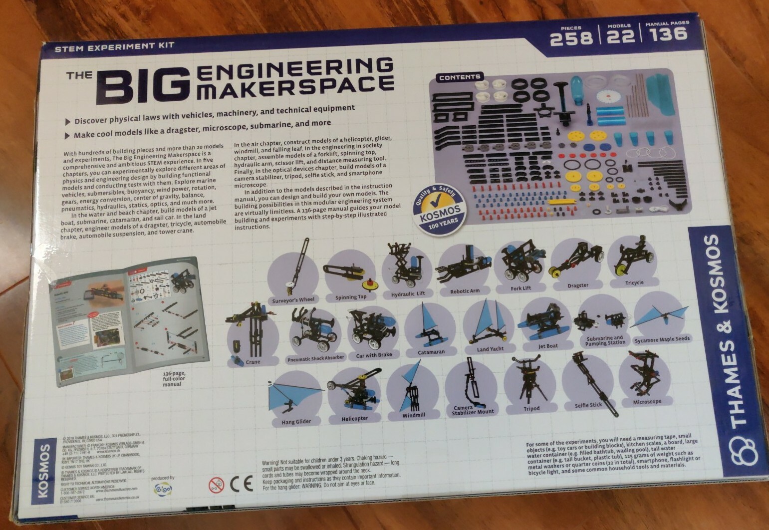 Thames & Kosmos Big Engineering Makerspace | Science Kit | 22 Physics Lessons…
