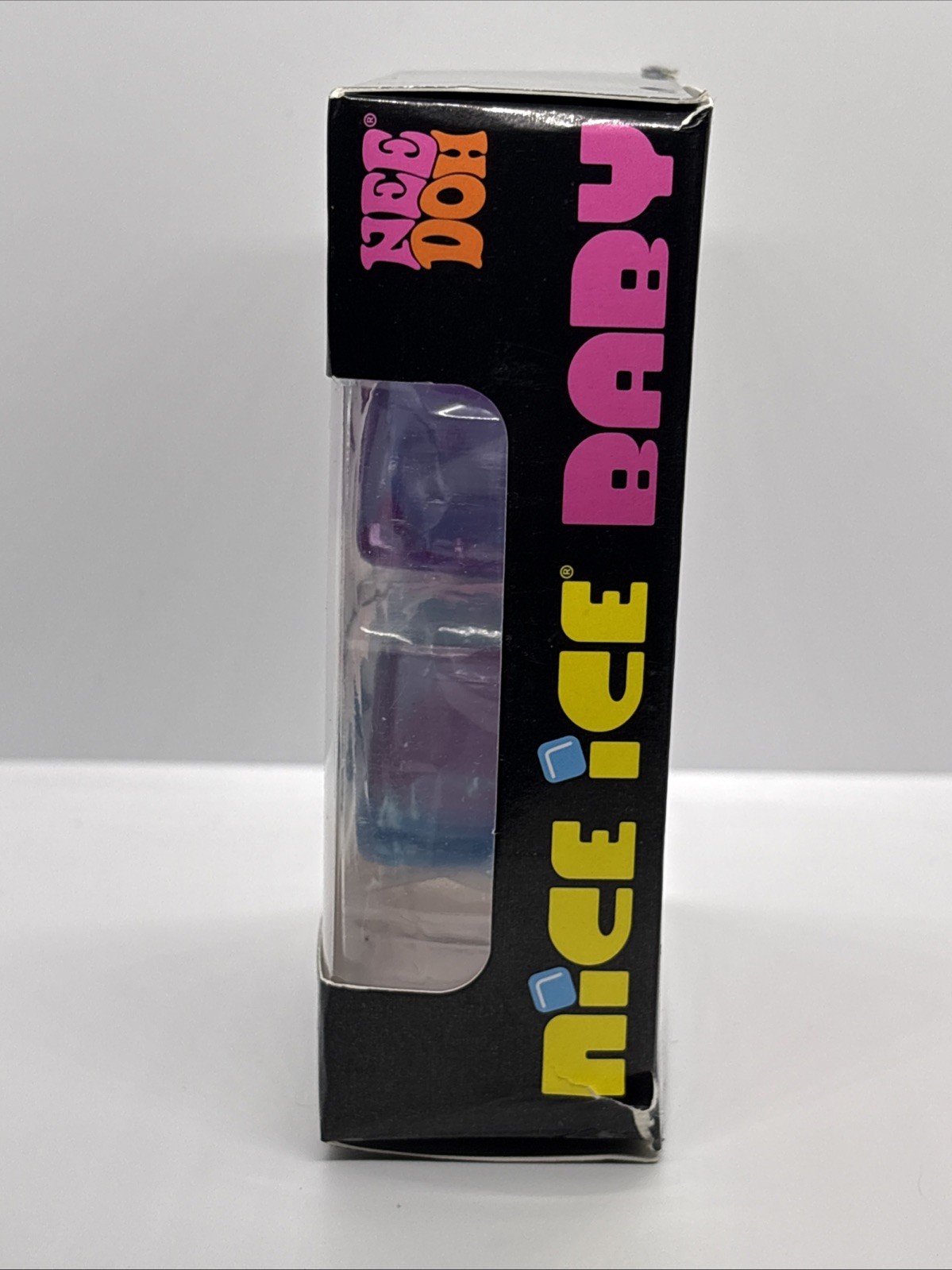 Nee Doh Nice Ice Baby Super Solid Squish Cube Set 4 Pack Pink/Blue/Purple