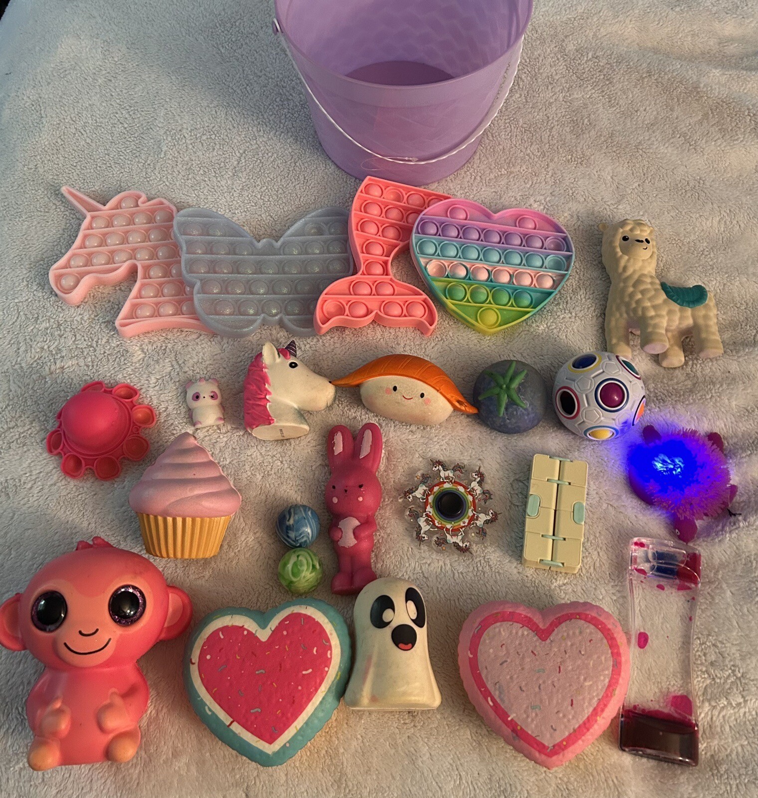 Push Pop It Bubble Dimple Fidget & Squishy Toys Sensory Stress Relief Lot Of 23