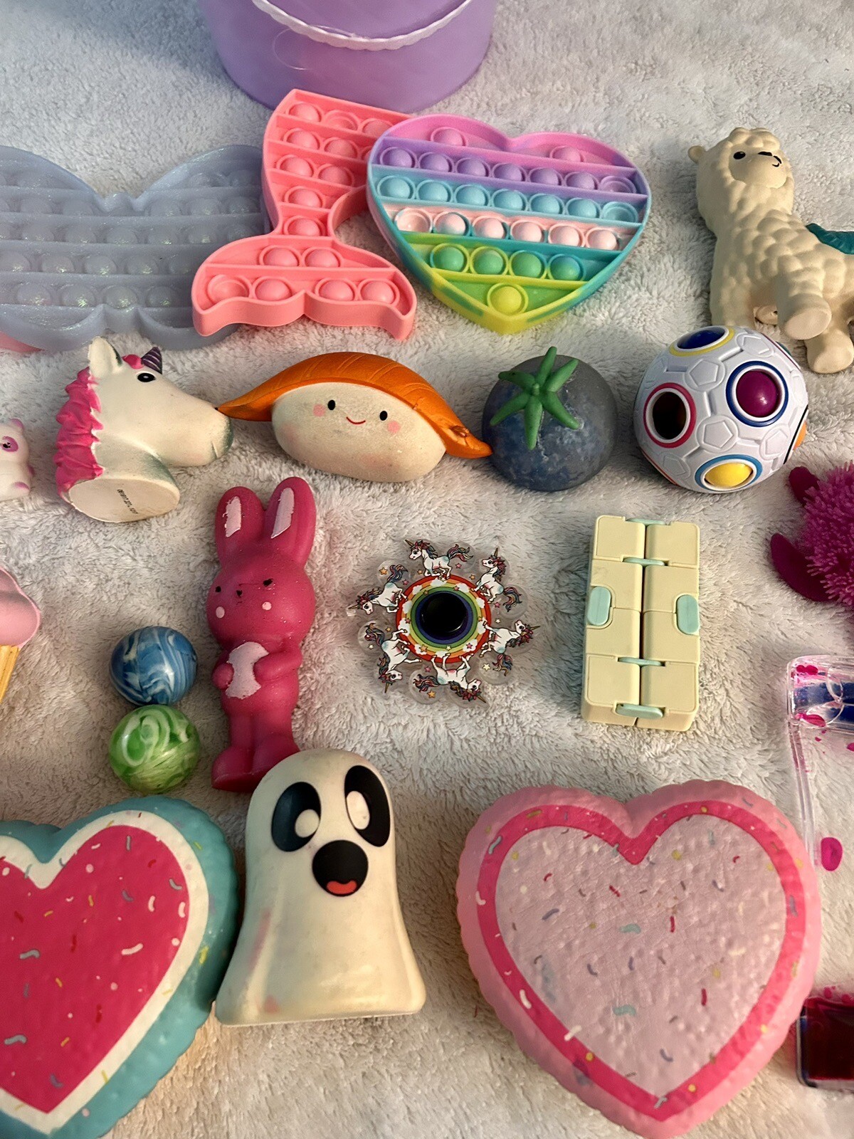 Push Pop It Bubble Dimple Fidget & Squishy Toys Sensory Stress Relief Lot Of 23