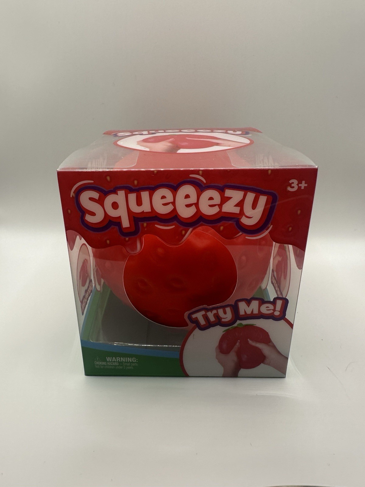 Squeezy Strawberry Squeeze Toy, Red, Kids Ages 4-7 & 8-11 Years