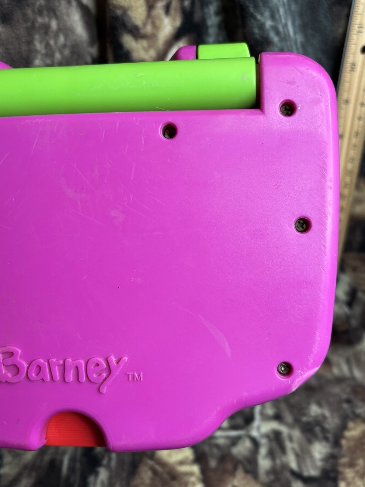 LOOK! BARNEY Laptop Interactive Learning (1) Cartridge 2002 Vintage Toy Portable