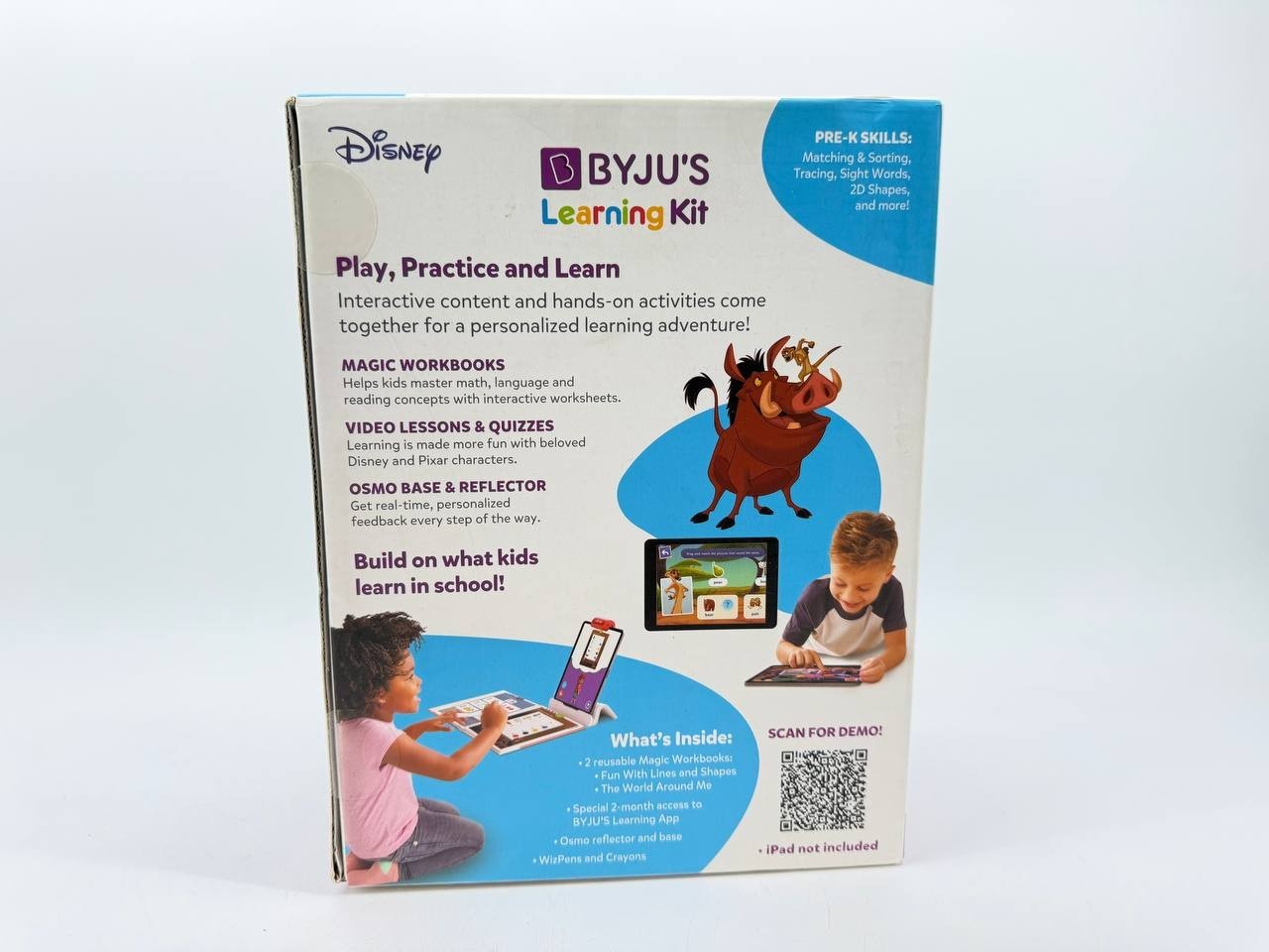 BYJU’S Disney Learning Kit Pre-K Osmo Educational Set New 2lb