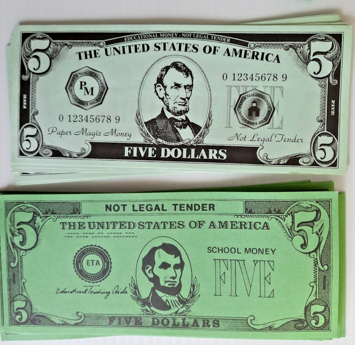 Vintage Play Money With Sacagawea Coins Homeschool Education No Nickels 0