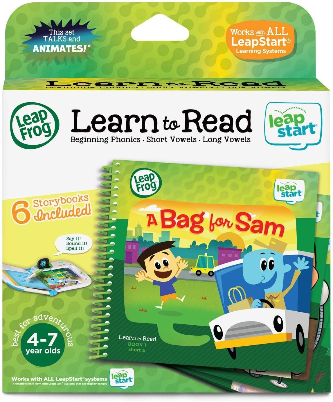 Educational Leapstart Learn to Read Volume 1 Activity Book for Kids 4-7