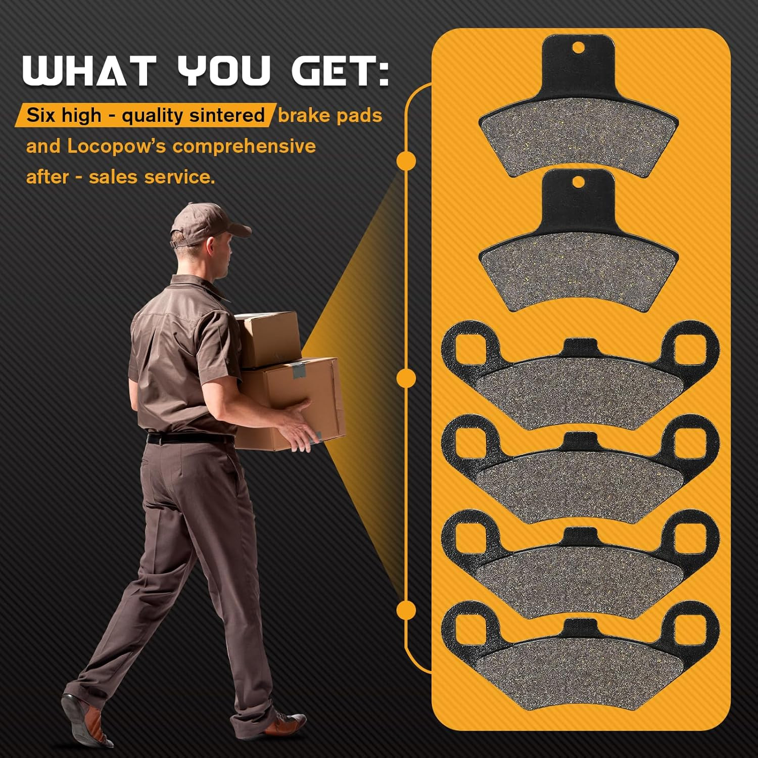 Front & Rear Brake Pads for Polaris Sportsman, Scrambler, Magnum, Trail Boss & M